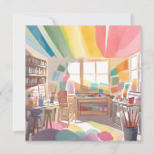 Studio D'Art Coloré | Carte de peinture aquarelle (Devant)