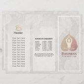Studio De Brochures De Yoga Tri-Fold (Devant / Derrière)