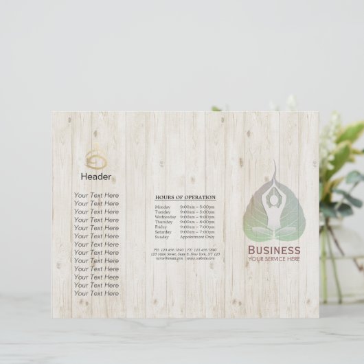 Studio De Brochures De Yoga Tri-Fold (Debout devant)