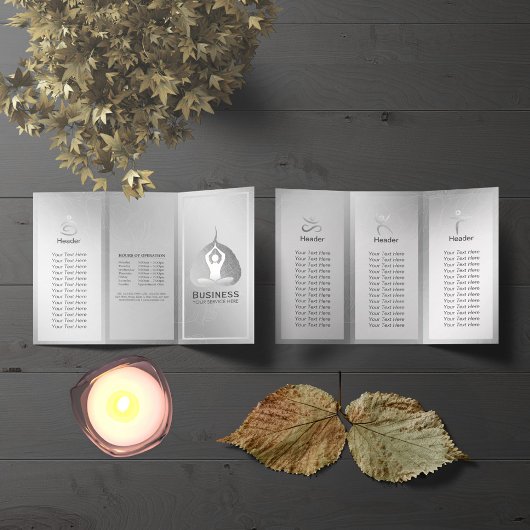 Studio De Brochures De Yoga Tri-Fold
