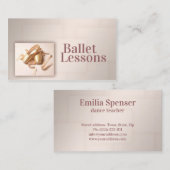 Studio de danse de ballet Pearl Pointe Carte de vi (Devant / Derrière)