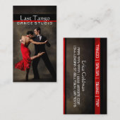 Studio De Danse, Instructeur, Danseur, Carte de vi (Devant / Derrière)