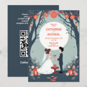 Studio Ghibli stijl gepersonaliseerde bruiloft uit Kaart (Voorkant / Achterkant)