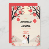Studio Ghibli Style Invitation de mariage personna (Devant / Derrière)