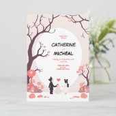 Studio Ghibli Style Invitation de mariage personna (Debout devant)