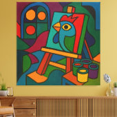 Studio - Grote Ingepakte Canvas Kunstprint Afdruk (Insitu (Woonkamer))