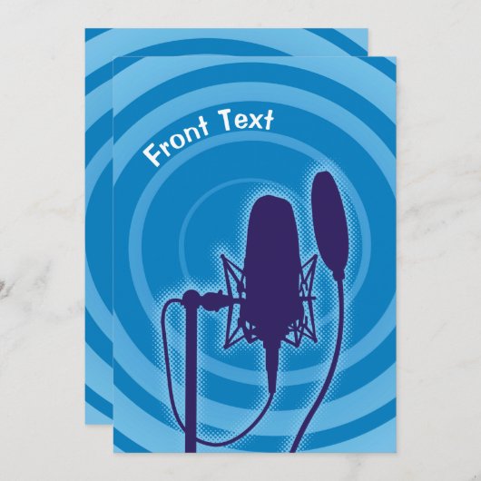 Studio-microfoon Kaart (Voorkant / Achterkant)