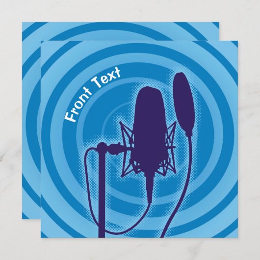 Studio-microfoon Kaart (Voorkant / Achterkant)