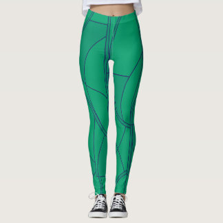 Studio naar straat Minimalistisch groen patroon Leggings