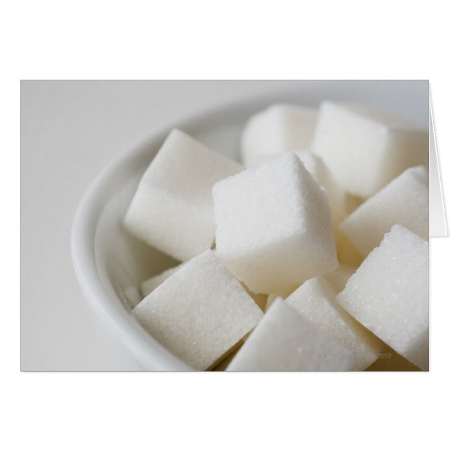 Studio-opname van suikerblokjes in kom (Voorkant Horizontaal)