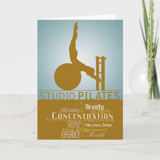 Studio Pilates - Kaart, het Begroeten Kaart (Voorkant)
