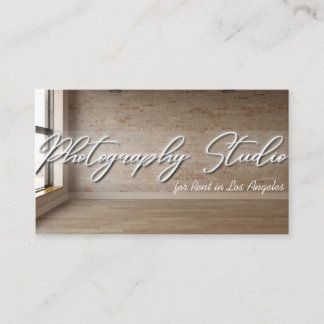 Studio-ruimte voor fotografie voor huur visitekaartje
