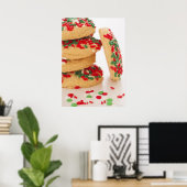 Studio Shot of christmas cookies with sprinkles Poster (Thuiskantoor)