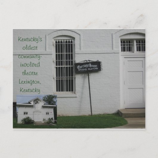 Studio-spelers in het Carriage House Theater Briefkaart (Voorkant)