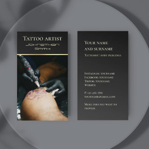 Studio tatoueur artiste tatoueur Carte de visite