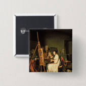 Studio van kunstenaar vierkante button 5,1 cm (Voorkant /achterkant)