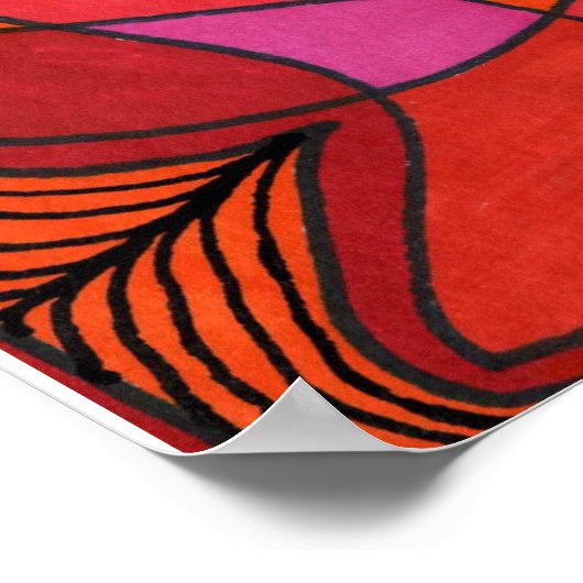 "Study in Reds" Design par Carolyn Fagg Poster (Coin)