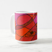 "Study in Reds" Résumé Conception Mug (Devant gauche)