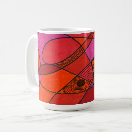"Study in Reds" Résumé Conception Mug (Devant gauche)