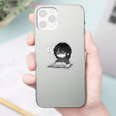 Study Now Cry Later Relatable Chibi Student Illust Sticker (Telefoon)