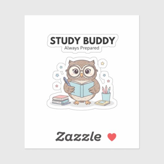 Study Owl Sticker – Cute Study Buddy Always (Vel)