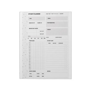 Study Planner Notitieblok