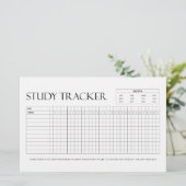 Study Tracker | Maand | 31 dagen | Onderwerp | Voo Briefpapier (Staand voorkant)