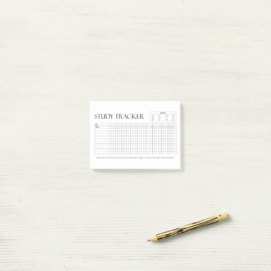 Study Tracker | Maand | 31 dagen | Onderwerp | Voo Post-it® Notes (Op bureau)