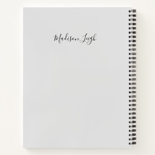 Stuf dat ik vandaag, manuscript, jouw naam op rug notitieboek (Achterkant)