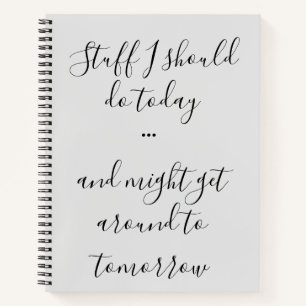 Stuf dat ik vandaag, manuscript, jouw naam op rug  notitieboek