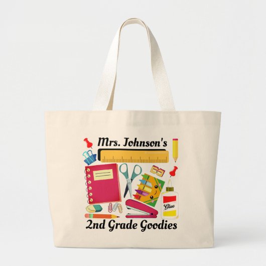 Stuf van de tweede klas van de leraar grote tote bag (Voorkant)