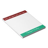 Stuff I will forget name burgundy green Notitieblok (Schuin)