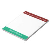 Stuff I will forget name burgundy green Notitieblok (Gedraaid)