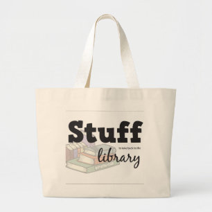 STUFF om terug te keren naar de BIBLIOTHEEK Grote Tote Bag
