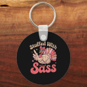 Stuffed With S, Turkey Kids, Funny Nk Coquette Bow Sleutelhanger (Voorkant)