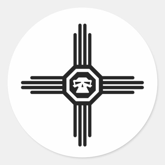 stuifmeeuw 1 ronde sticker (Voorkant)