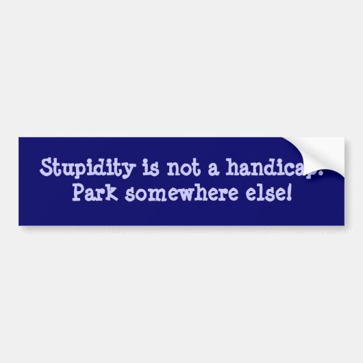 Stuipen is geen handicap bumpersticker (Voorkant)