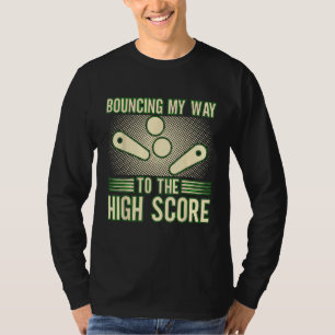 Stuiterend naar de hoogste score flipperkast t-shirt