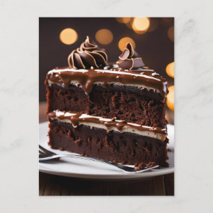Stuk Chocoladetaart Briefkaart