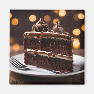 Stuk Chocoladetaart Magneet