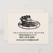 Stuk taart - Thanksgiving uitnodiging (Voorkant / Achterkant)
