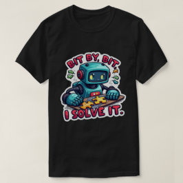 Stukje bij beetje los ik het op grappige programme t-shirt
