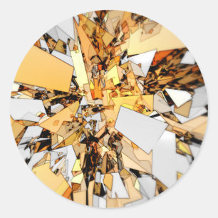 Stukken goud ronde sticker