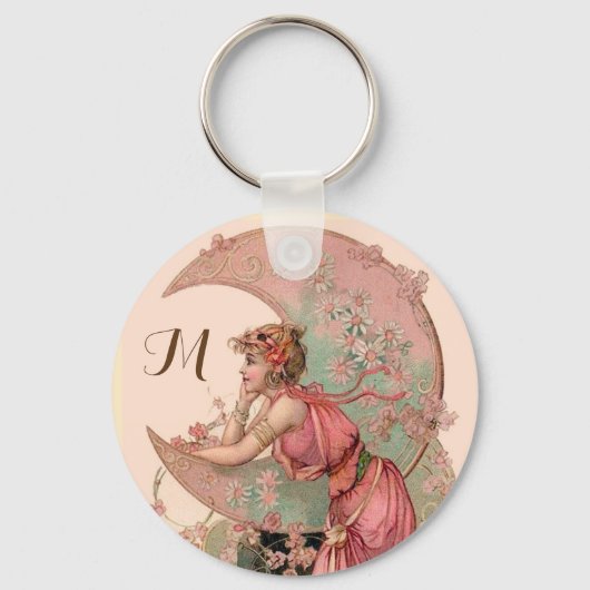STUKKEN/LADY VAN HET MOON, STROMEN IN PINKMONOGRAM SLEUTELHANGER (Voorkant)