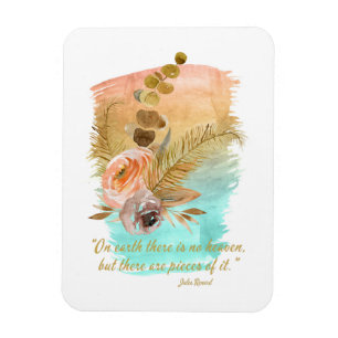 Stukken van Heaven Quote Boho Flowers Magneet