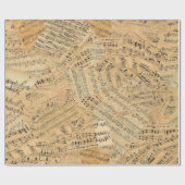 Stukken van  muziek-ID389 Cadeaupapier (Vlak)