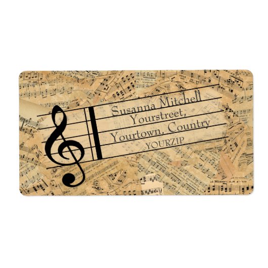 Stukken van  muziek-ID389 Etiket (Voorkant)