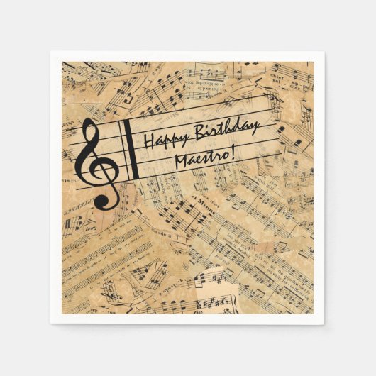 Stukken van muziekcode IDE389 Servetten (Voorkant)