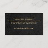 Stump Grining Saw - Tree Stump Visitekaartje (Achterkant)