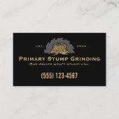 Stump Grining Saw - Tree Stump Visitekaartje (Voorkant)